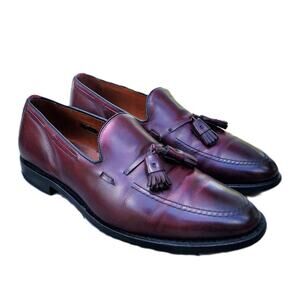 Allen Edmonds Burgundy Grayson Tassel Leather Loafers 10